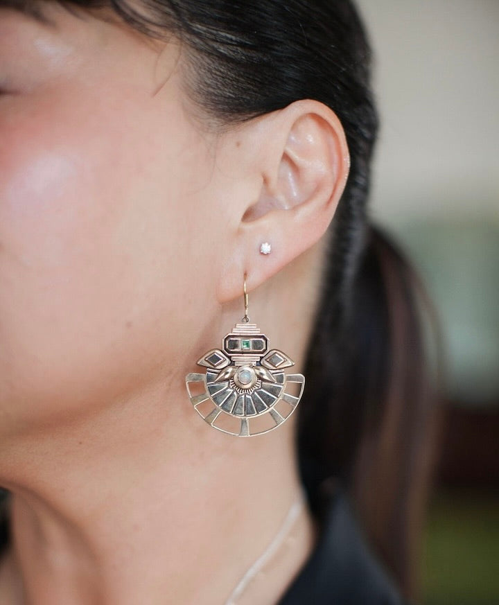 Untamed Essence Gemstone Dangle Earrings
