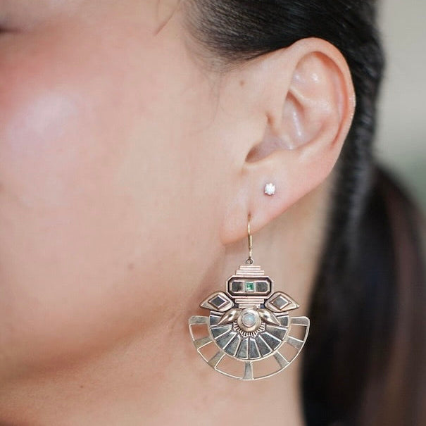 Untamed Essence Gemstone Dangle Earrings