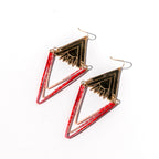 Cosmic Priestess Beaded Danglers ~ Scarlet