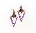 Transcendent Queen Beaded Danglers ~ Purple Prayer