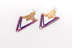 Transcendent Queen Beaded Danglers ~ Purple Prayer