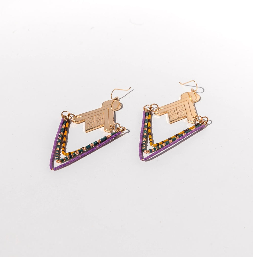 Transcendent Queen Beaded Danglers ~ Majestic