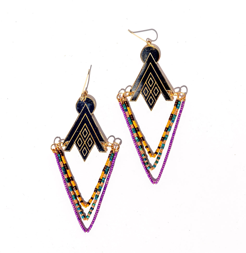 Transcendent Queen Beaded Danglers ~ Majestic