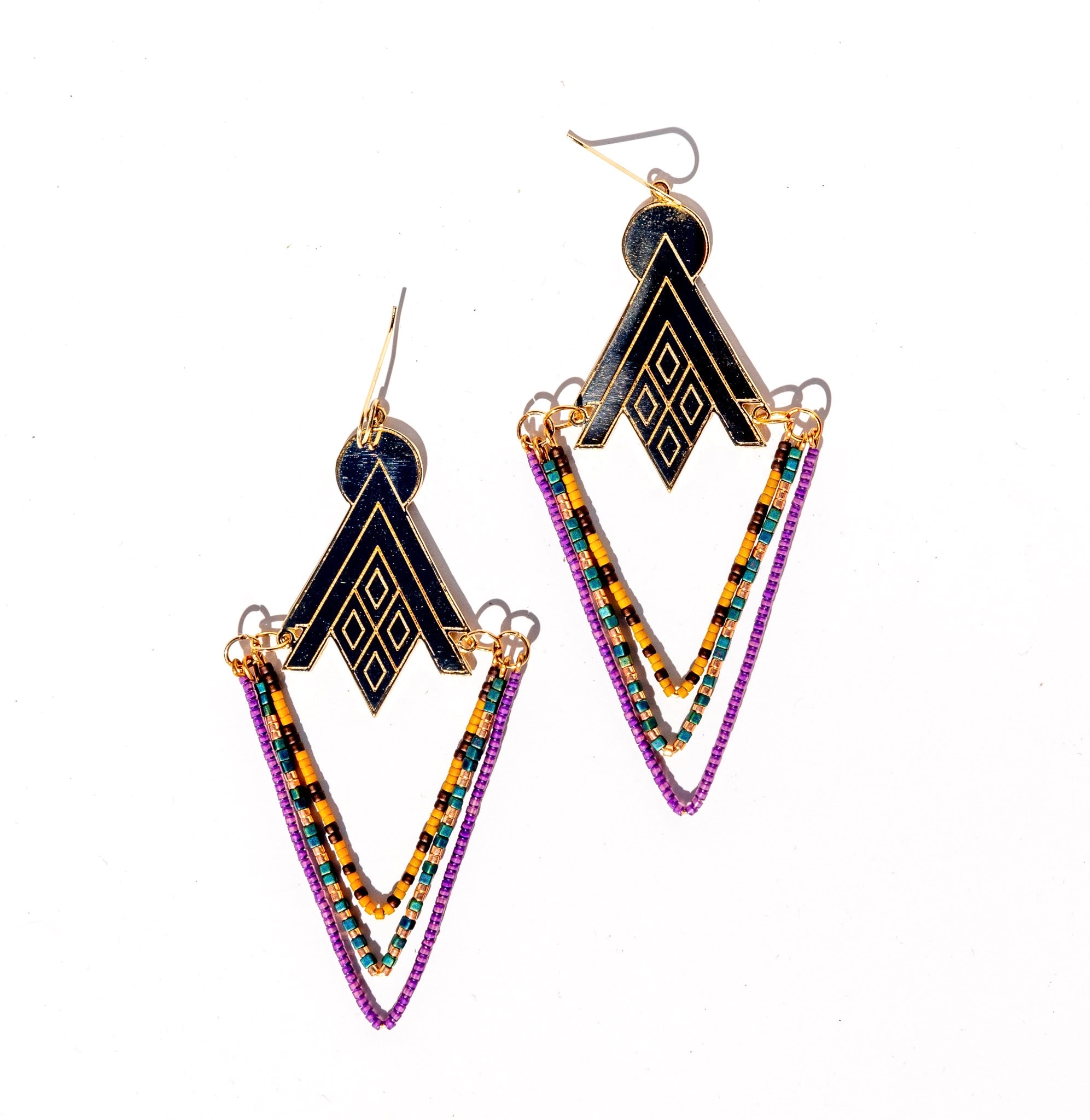 Transcendent Queen Beaded Danglers ~ Majestic